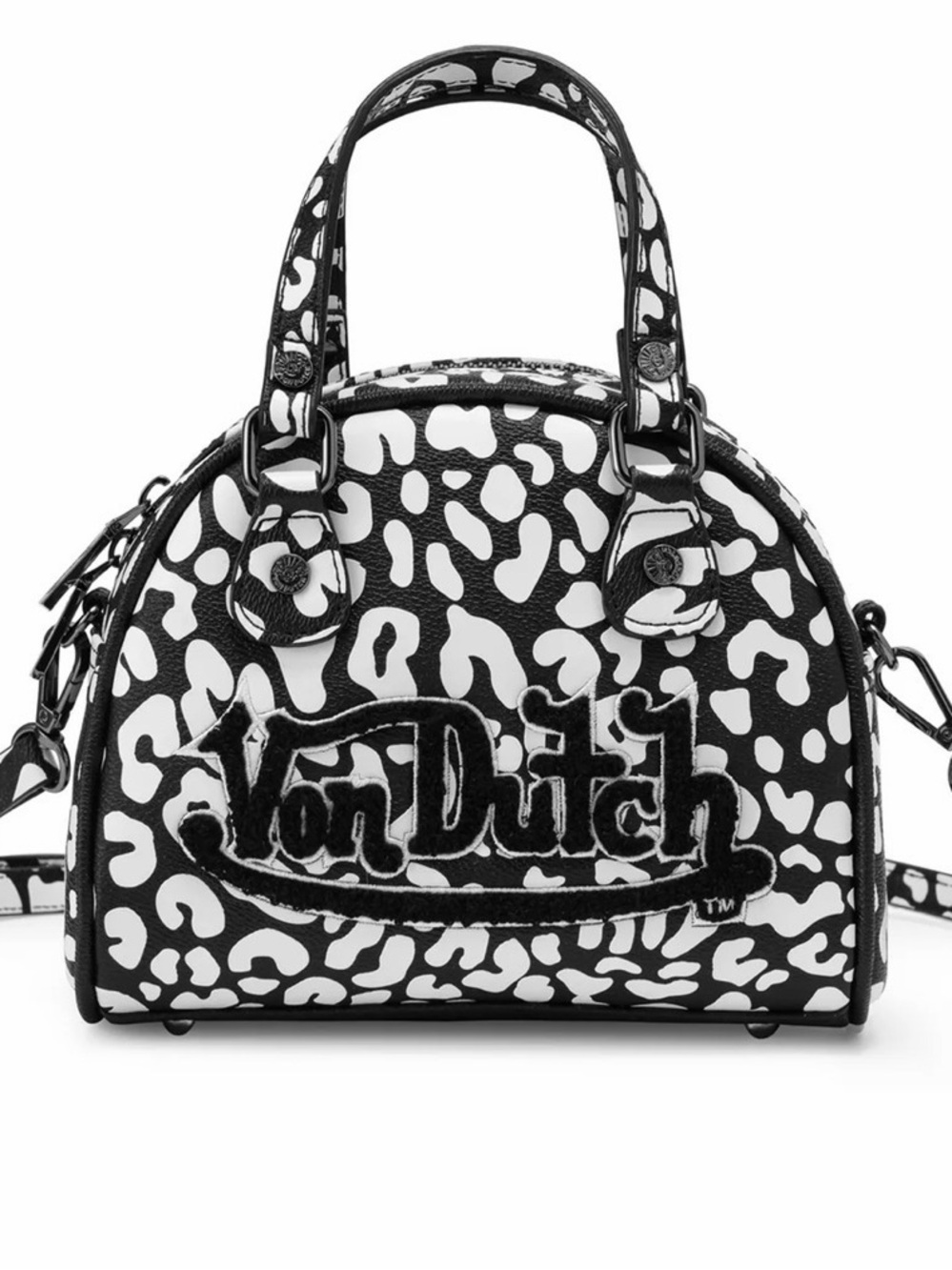 NWT Von Dutch Black & WHITE CHEETAH BOWLING BAG